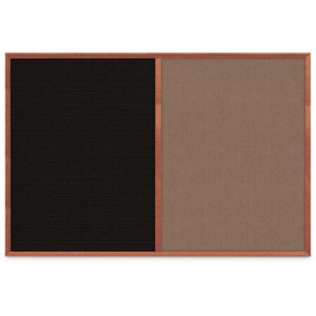 United Visual Products Slim Style Indoor Enclosed Corkboard, 30 UV503SC-SATIN-CLOUD